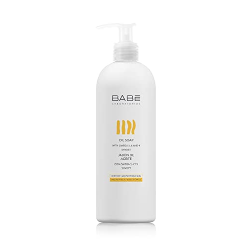 Laboratorios Babé - Jabón Corporal De Aceite Con Ácidos Esenciales Omega 3.6 Y 9. Aceites Emolientes Y Reparadores, Piel Seca, Piel Atópica, Regenerad