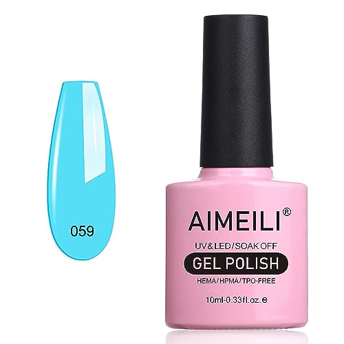 Aimeili Smalti Per Unghie Colori Smalto In Gel Fluo Semipermanente Uv Led Soak Off - Neon Pacific (059) 10Ml