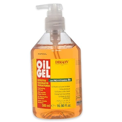 Dikson Oil Gel Per Capelli Effetto Bagnato E Duraturo Con Pro-Vitamina B5, 1 Da 500