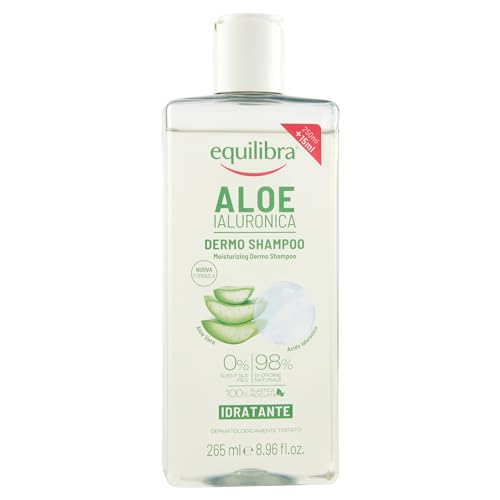 Equilibra Capelli, Dermo Shampoo Idratante, Con Aloe Vera, Acido Ialuronico, Naturale, Estratto Di Ortica, 265 Ml
