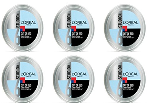 6 X Studio Line Out Of Bed 6 Crema Fibrosa Gel Per Capelli Effetto Spettinato