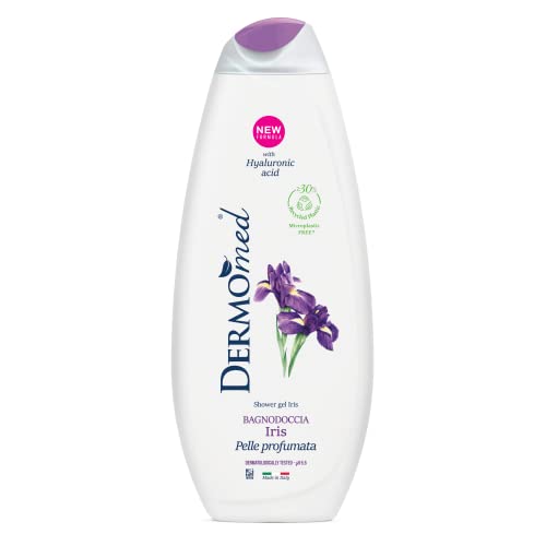 Dermomed, Bagnodoccia Iris, Rispetta La Pelle Rendendola Profumata E Morbida, Con Acido Ialuronico, 100% Made In Italy, Ph 5.5, Dermatologicamente Tes
