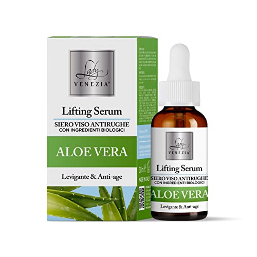 Siero Viso Antirughe Aloe Vera Con Ingredienti Biologici - 30 Ml