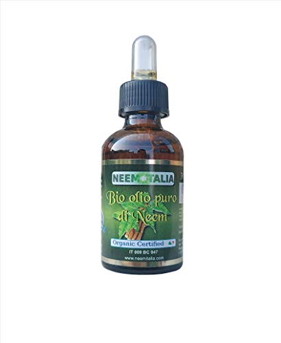 Olio Puro Di Neem 30Ml. Biologico Certificato Ecocert Biocertitalia Spremuto A Freddo