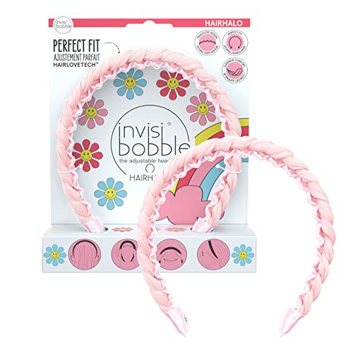Invisibobble Cerchietto Donna Rosa Hairhalo - Cerchietti Per Capelli Donna Con Forma Adattabile - Cerchietto Capelli Con Tenuta Forte Ma Comfortevole
