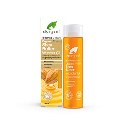 Dr. Organic Shea Butter Wonder Oil, Olio Per Viso Corpo E Capelli Al Burro Di Karitè