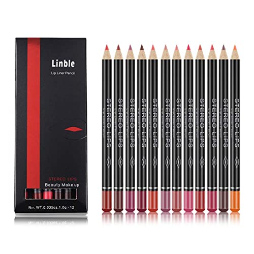 Set Di 12 Matite Per Labbra Opache, Impermeabili, Resistenti, Morbide, Opache E Delicate