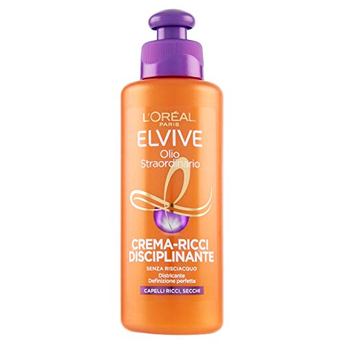 Elvive L'Oréal Paris Elvive Olio Straordinario Ricci Sublimi, Crema-Ricci Disciplinante - 200 Ml