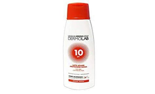 Dermolab Latte Solare Protezione Bassa Spf 10 Wp Con Acido Ialuronico 200 Ml