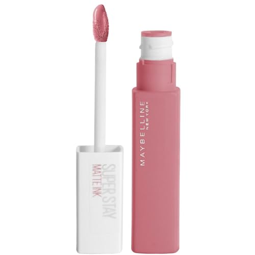 Maybelline New York Rossetto Matte Superstay Matte Ink, Tinta Labbra A Lunga Tenuta, Colore Intenso E Vibrante, No Transfer, Savant (155), 5 Ml