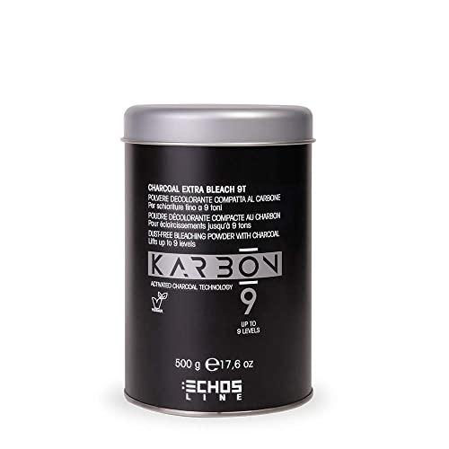 Echosline Karbon 9 Charcoal Extra Bleach 9T – Polvere Decolorante Compatta 9 Toni - 500 Ml