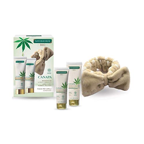 Bio Canapa - Bagnodoccia 250 Ml + Crema Corpo 200 Ml + Fascia Capelli