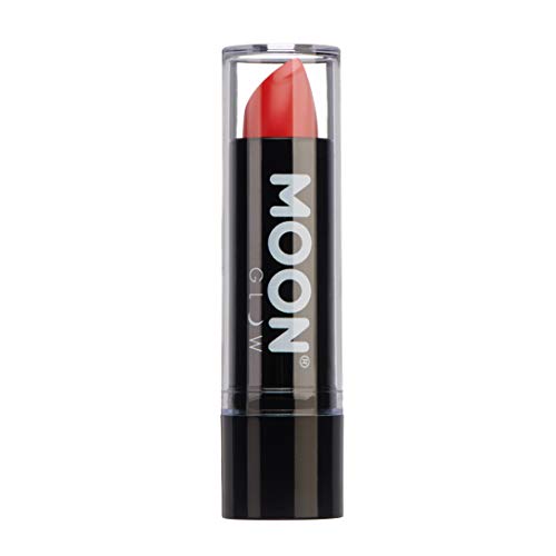Moon Glow Rossetto Neon Uv - Rossetto Colorato Al Neon Brillante - Si Illumina Sotto I Raggi Uv, Rosso Intenso, 1 Conteggio (Confezione Da 1)