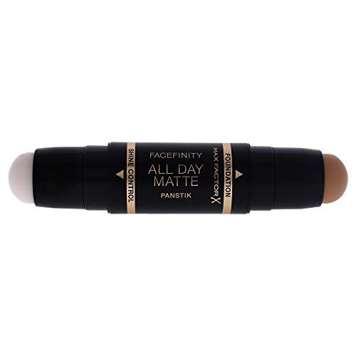 Max Factor Fondotinta Compatto Facefinity All Day Matte Panstik, Stick Multiuso 2In1: Fondotinta E Primer Opacizzante, 70 Warm Sand