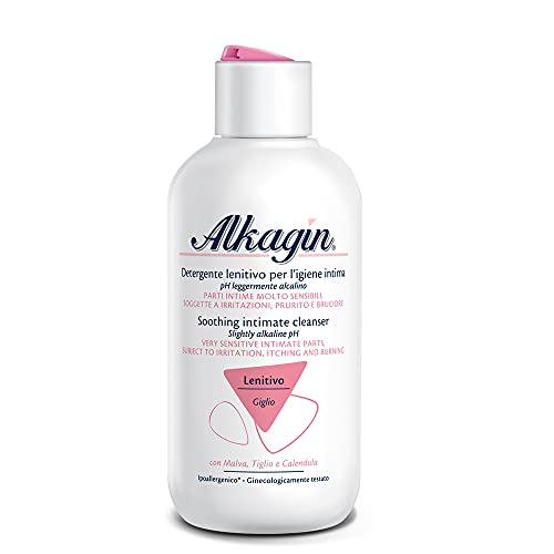 Alkagin Detergente Lenitivo Per L'Igiene Intima A Base Di Malva, Tiglio E Calendula, Ph Leggermente Alcalino, Formato 250Ml