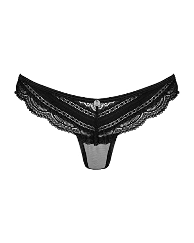 Obsessive Slip Femminile Sexy Uniforme Ivannes, Nero,L-Xl