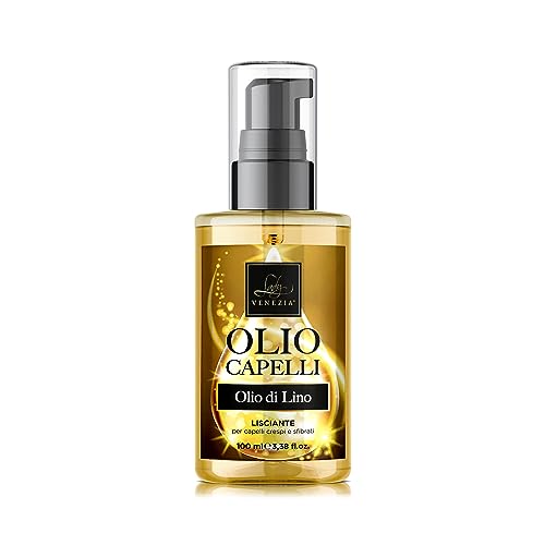 Olio Di Lino Per I Capelli - Cura Per I Capelli Crespi E Sfibrati - 100 Ml - Olio Lisciante