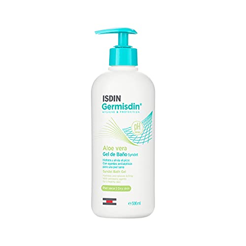 Isdin Germisdin Aloe Vera Igiene Corpo Con Agenti Antisettici (500Ml), Gel Detergente Senza Sapone Con Aloe Vera E Agenti Antisettici Che Rispetta L’E