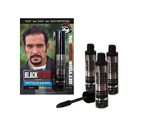Blackbeard For Men - Temporary Brush On Colour 12Ml Black X3 By Blackbeard For Men