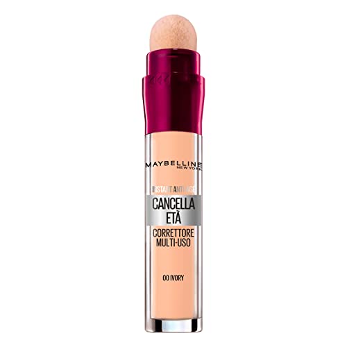 Maybelline New York Correttore Liquido Il Cancella Età, Con Bacche Di Goji E Haloxyl, Copre Occhiaie E Piccole Rughe, 00 Ivory, 6,8 Ml