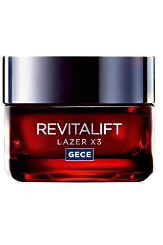 L'Oréal Paris - Trattamento “Revitalift Laser X3”, Crema Notte Anti-Età All'Acido Ialuronico