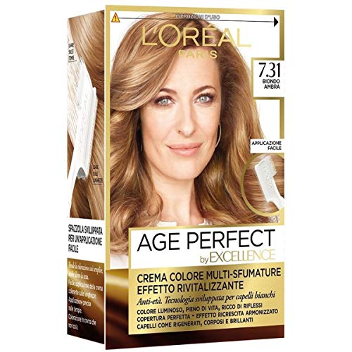 L'Oréal Paris Excellence Age Perfect Crema Colore Effetto Rivitalizzante, 7.31 Biondo Ambra