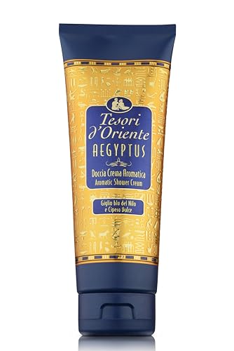 Tesori D'Oriente - Doccia Crema Aegyptus Dalle Note Floreali Di Giglio Blu, Con Estratto Di Papiro, Deterge La Pelle E Dona Nutrizione E Idratazione,