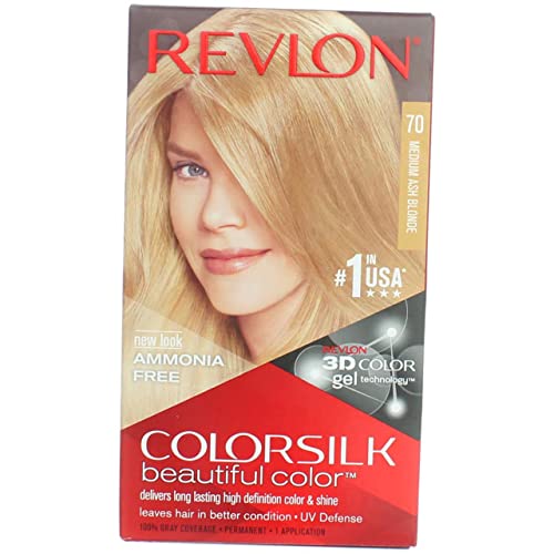 Revlon Colorsilk Hair Color 70 Medium Ash Blonde 1 Each By Colorsilk