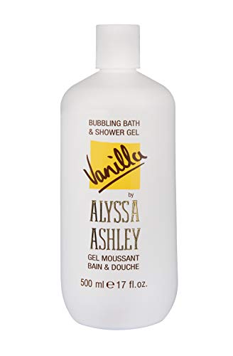 Alyssa Ashley - Bagnoschiuma Alla Vaniglia, Docciaschiuma, Gel Doccia Delicato Per Detergere, Idratare Pelle E Revitalizzarla - 500 Ml