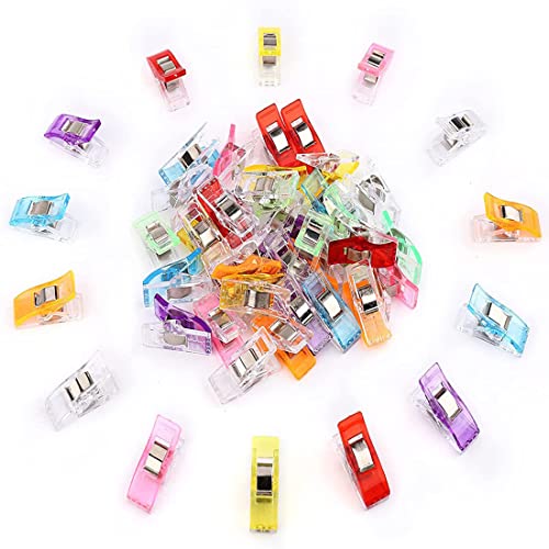 Menyiyds - 35 Pezzi Di Clip Accessori Per Cucire Accessori Per Cucire Clip In Tessuto Per Quilting Clip Uncinetto 27 X 10 Mm (Colori Misti)