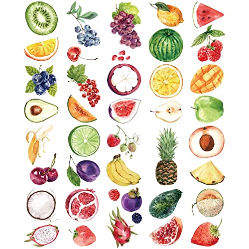 Everjoy Tatuaggi Temporanei Realistici - 41 Disegni, 20 Pezzi, Tatuaggi Di Frutta Acquerello Impermeabili Per Bambini