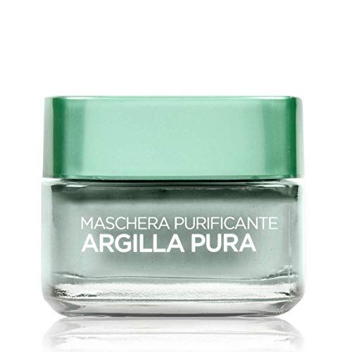 L'Oréal Paris Maschera Per Il Viso Argilla Pura Purificante Con Eucalipto, Purifica E Opacizza La Pelle, 50 Ml