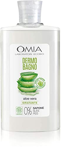 Omia - Dermo Bagno Eco Bio Con Aloe Vera Del Salento, Bagnoschiuma Delicato E Rinfrescante, Dermatologicamente Testato, Formula Vegana E Nichel Free -