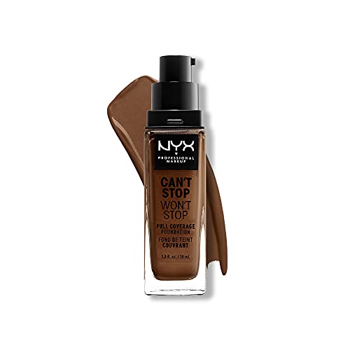 Nyx Professional Makeup Fondotinta, Can'T Stop Won'T Stop Full Coverage Foundation, Lunga Tenuta, Waterproof, Finish Matte, Tonalità: Cocoa