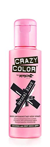 Crazy Semi Permanente Per Capelli, Colore: Nero, 100 Ml, Naturale