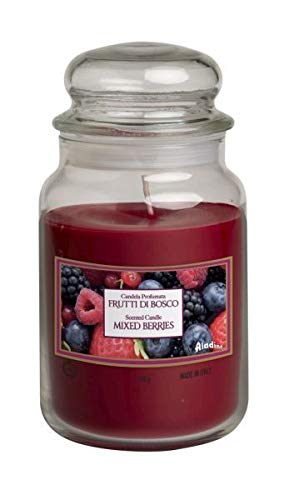 Ser Aladino Candela Profumata In Zuccheriera Grande Frutti Di Bosco 550 Gr Durata 100 Ore
