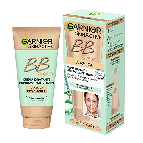 Garnier Bb Cream Classica Skinactive, Per Pelle Uniforme E Idratata, Look Naturale, Arricchita Con Acido Ialuronico, Aloe Vera E Pigmenti Minerali, Sp