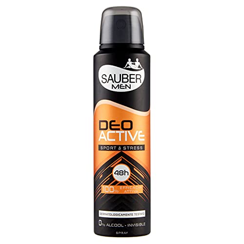Sauber Deodorante Deoactive Men Spray (Sport & Stress - 150 Ml