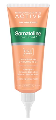 Somatoline Skinexpert, Rimodellante Active Gel Intensivo Pre-Sport, Trattamento Gambe Rimodellante, Con Caffeina E Niosome Tech, 100Ml