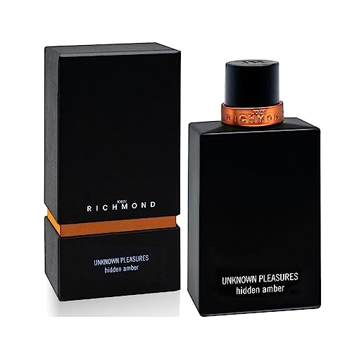 John Richmond Unknown Pleasures Hidden Amber Eau Di Parfum - Profumo Unisex Legnoso, Ambrato, Coinvolgente, Muschiato E Misterioso. Flacone Da 100 Ml