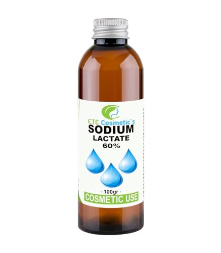 Sodio Lattato 60% (Sodium Lactate 60%) - 100 Gr (Bottiglia Riempita Per 3/4) - Uso Per Saponi Da Bar, Aiuta A Produrre Una Barra Dura Che Dura Più A L