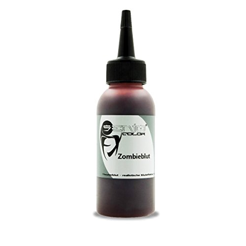 Senjo Color Sangue Liquido Finto In Bottiglia Per Trucco Horror | Halloween Sangue Zombie (75Ml)