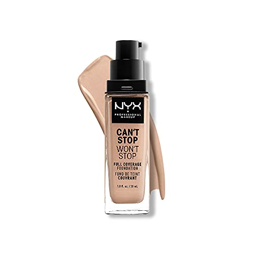 Nyx Professional Makeup Fondotinta, Can'T Stop Won'T Stop Full Coverage Foundation, Lunga Tenuta, Waterproof, Finish Matte, Tonalità: Light