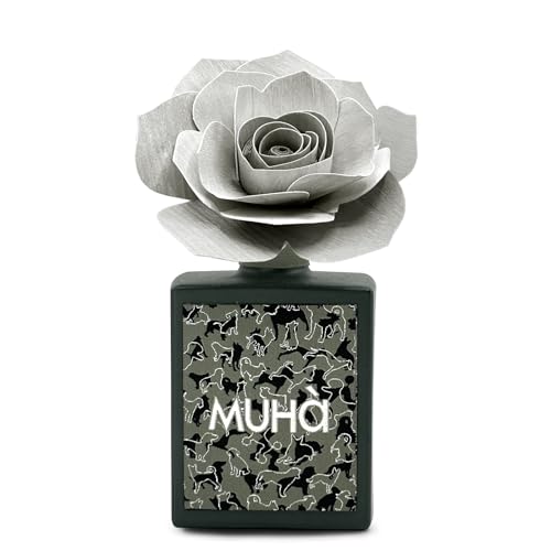 Muha' | Profumatore Per Ambiente Art Diffuser, Fragranza Acqua E Sale, Diffusore Ambiente Con Rosa In Legno Di Betulla, Formato Da 100 Ml