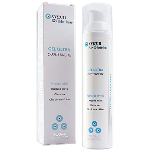Oxygen Revolution, Gel Ultra Capelli E Unghie, A Base Di Ossigeno-Ozono Con Cheratina E Semi Di Lino, Aiuta La Ricrescita Dei Capelli E Delle Unghie,