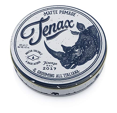 Tenax Cera Per Capelli Da Uomo, Fissazione Media, 125 Ml, Cera Opaca A Base D'Acqua, Fissaggio Ultra Stabile Con Lucentezza Extra, Styling Capelli Umi