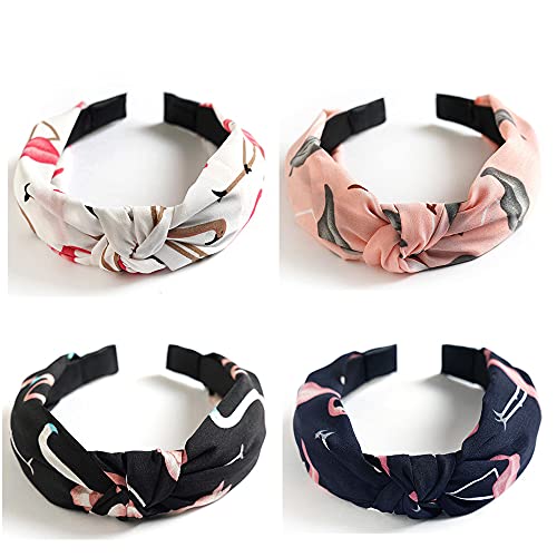 Women Headband Elastic Flower Head Wrap Headband Boho Stylish 4 Pcs Women Hair Band Accessori Per Capelli