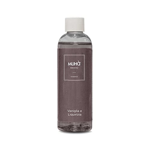 Muha' | Ricarica Per Diffusore, Profumatore Per Ambiente, Fragranza Vaniglia E Liquirizia, Formato Da 200 Ml