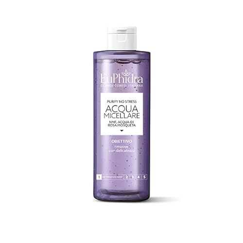 Euphidra Acqua Micellare Purify No Stress Con Mnf- Acqua Di Rosa Mosqueta Rimuove Con Delicatezza 200 Ml