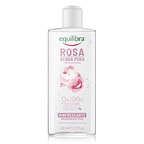 Equilibra Viso, Rosa Ialuronica Acqua Pura, Tonico Multiattivo Con Rosa Fermentata, Acque Di Rosa Canina, Centifolia, Mosqueta E Glicerina Vegetale, R